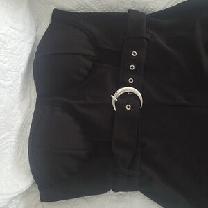 Derek Heart Strapless Padded No Slip Bust Belted Wide Leg Jumpsuit NWOT XL